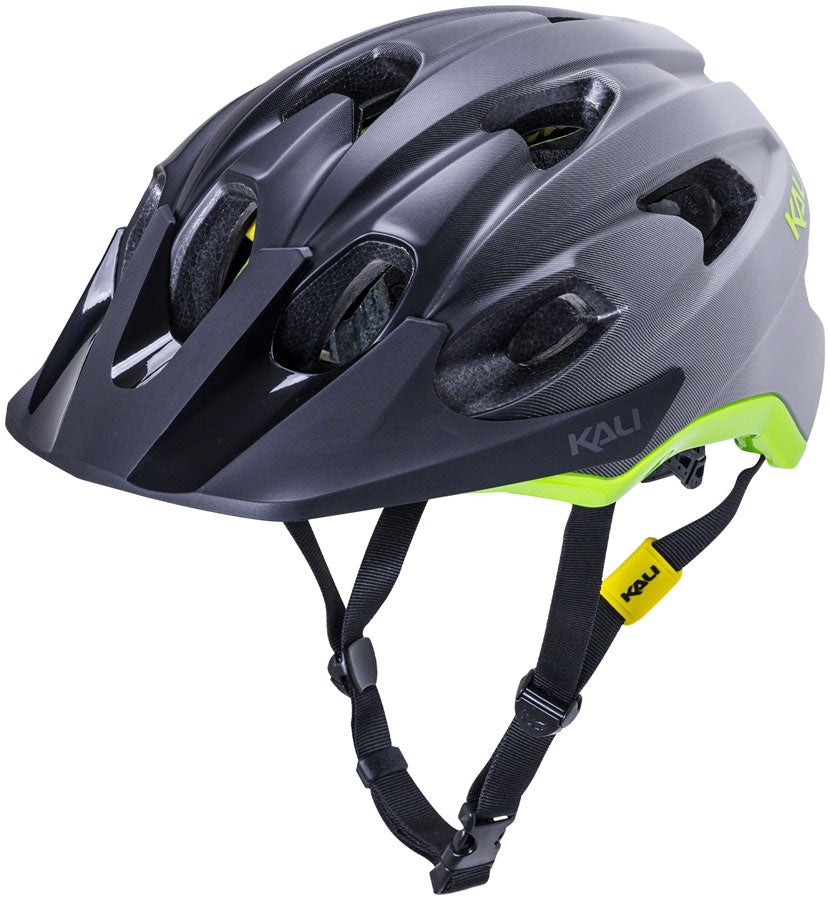 Kali Protectives Pace Helmet - Black/Gray/Flourescent Yellow, Large/X-Large