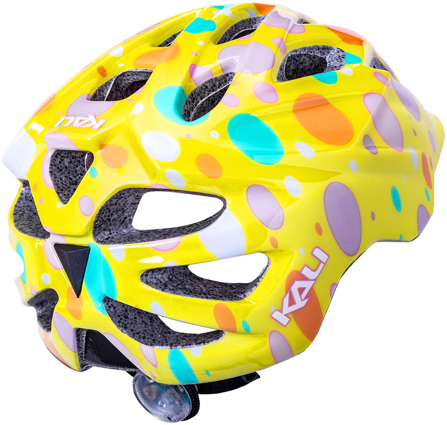 Kali Protectives Chakra Child Helmet - Confetti Yellow, Lighted, X-Small