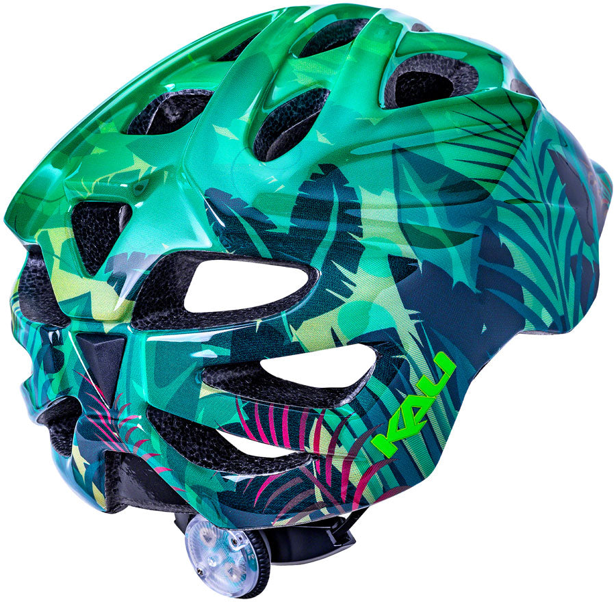 Kali Protectives Chakra Child Helmet - Jungle Green, Lighted, Small