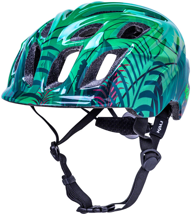 Kali Protectives Chakra Child Helmet - Jungle Green, Lighted, Small