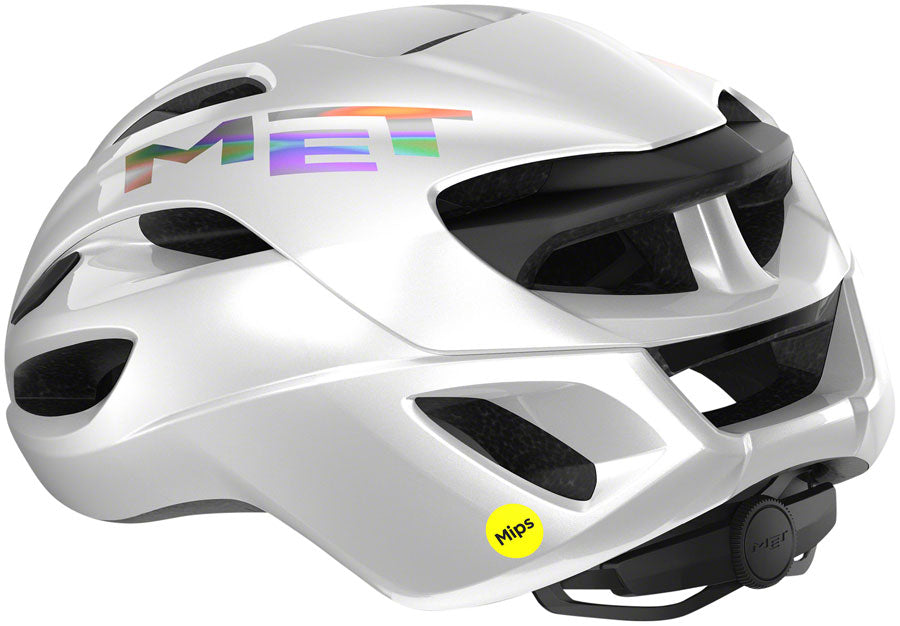 MET Rivale MIPS Helmet - White Holographic, Glossy, Medium