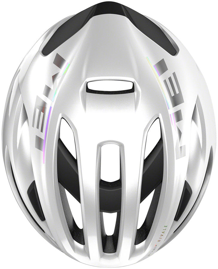 MET Rivale MIPS Helmet - White Holographic, Glossy, Medium