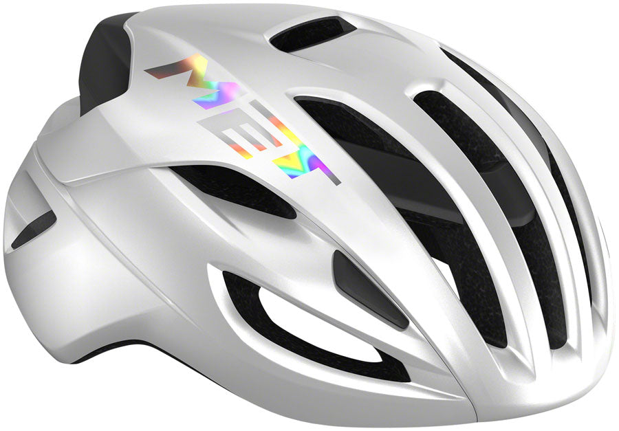 MET Rivale MIPS Helmet - White Holographic, Glossy, Medium