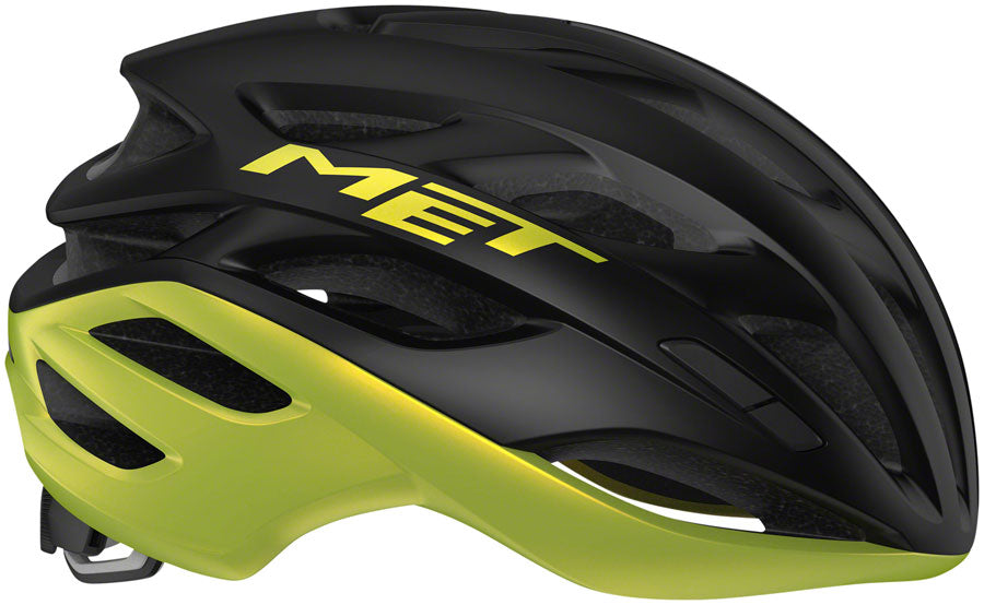 MET Estro MIPS Helmet - Black/Lime Yellow Metallic, Glossy, Large