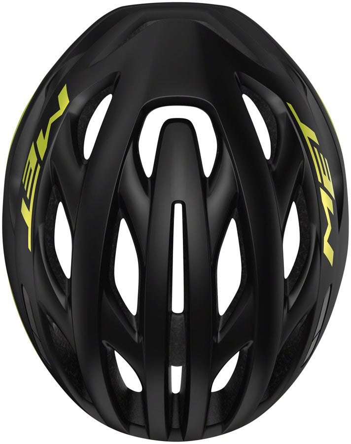 MET Estro MIPS Helmet - Black/Lime Yellow Metallic, Glossy, Large