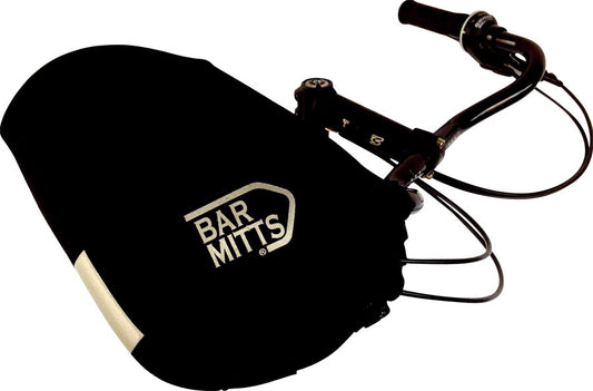 Bar Mitts Mustache / Townie Pogie Handlebar Mittens: One Size, Black