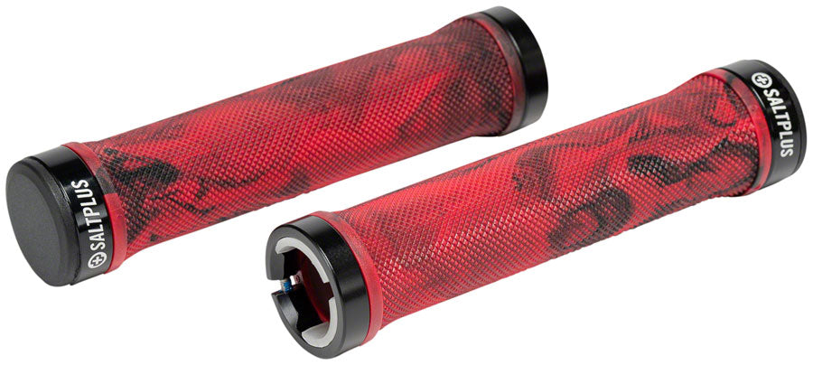 Salt Plus Locked Grips - Red/Black, No Flange