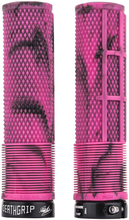 Dmr DeathGrip Flangeless Grips Handlebar Grips Rubber Pink