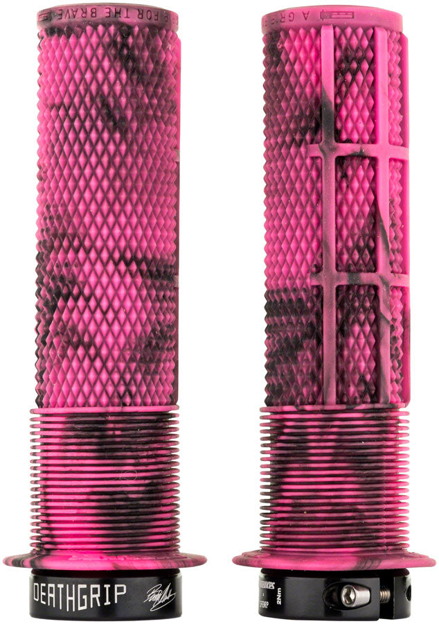 Dmr DeathGrip Flanged Grips Handlebar Grips Rubber Pink