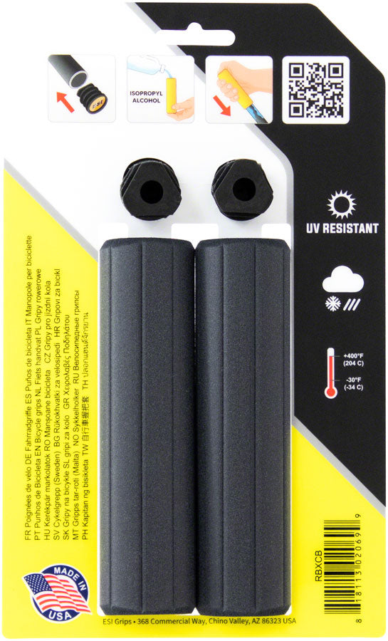 ESI Ribbed Extra Chunky Grips Handlebar Grips Rubber Black