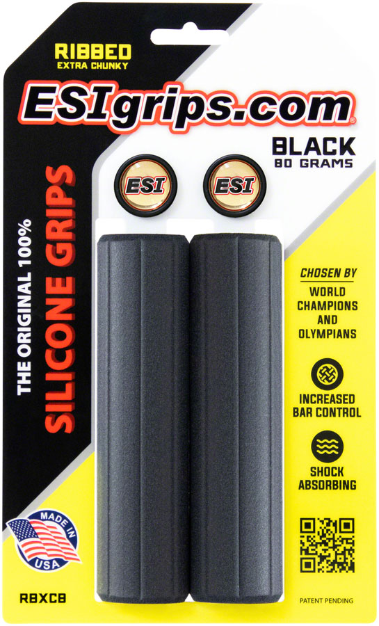 ESI Ribbed Extra Chunky Grips Handlebar Grips Rubber Black