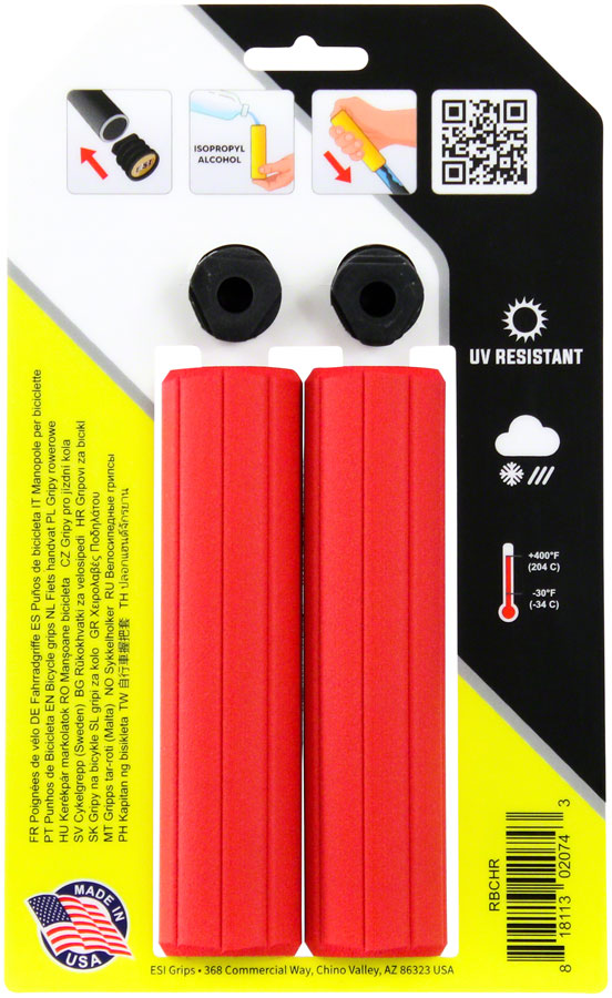 ESI Ribbed Chunky Grips Handlebar Grips Rubber Black