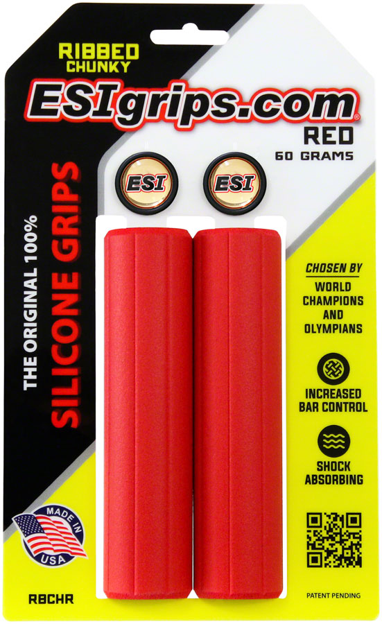 ESI Ribbed Chunky Grips Handlebar Grips Rubber Black