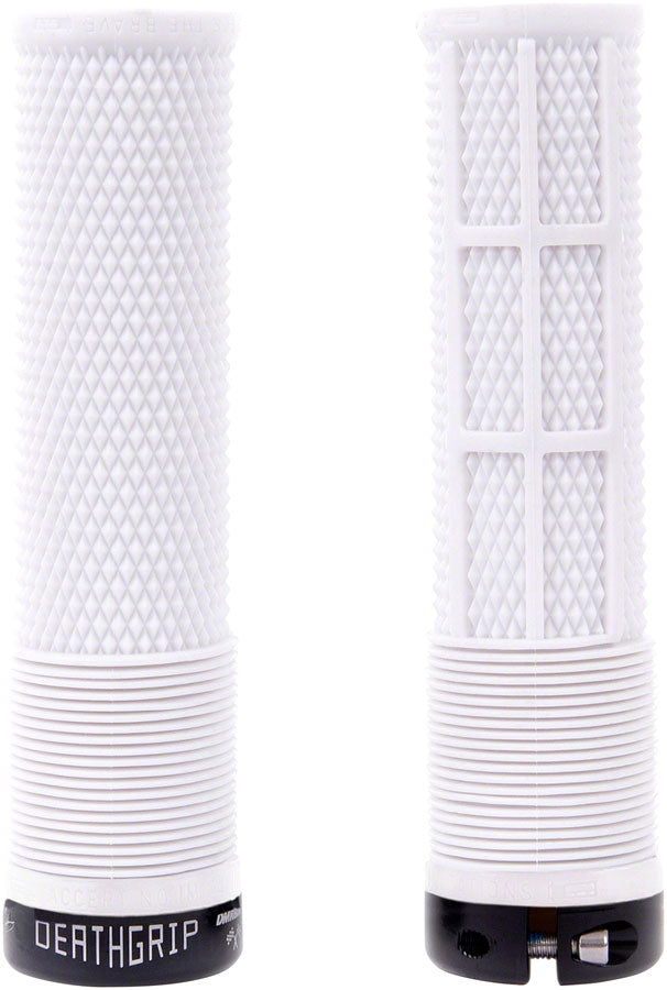 Dmr DeathGrip Flangeless Grips Handlebar Grips Rubber White