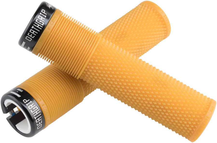 Dmr DeathGrip Flangeless Grips Handlebar Grips Rubber Brown
