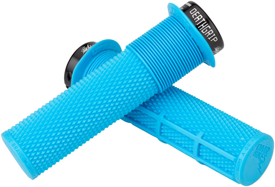 Dmr DeathGrip Flanged Grips Handlebar Grips Rubber Blue
