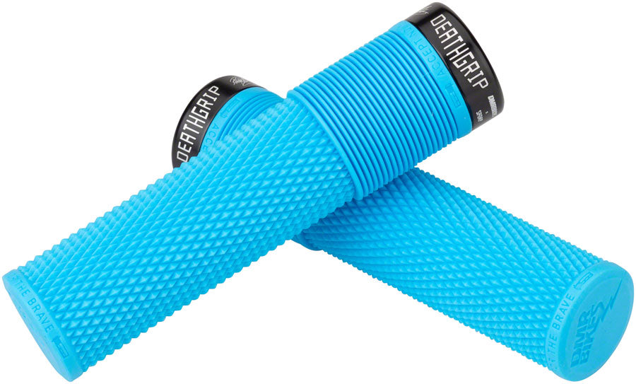 Dmr DeathGrip Flangeless Grips Handlebar Grips Rubber Blue