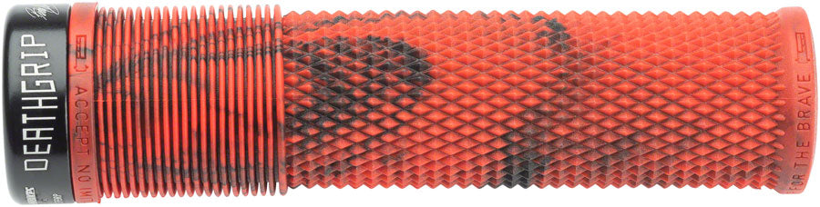 Dmr DeathGrip Flangeless Grips Handlebar Grips Rubber Red