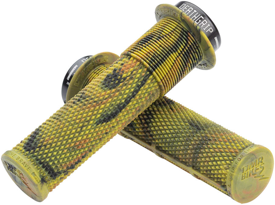 Dmr DeathGrip Flanged Grips Handlebar Grips Rubber Green