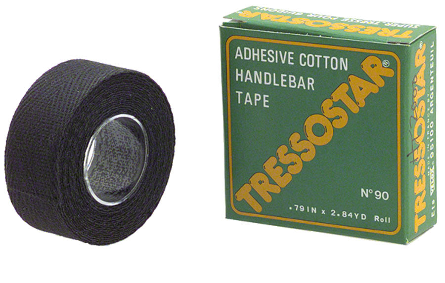 Tressostar Cotton Bar Tape Handlebar Tape Black