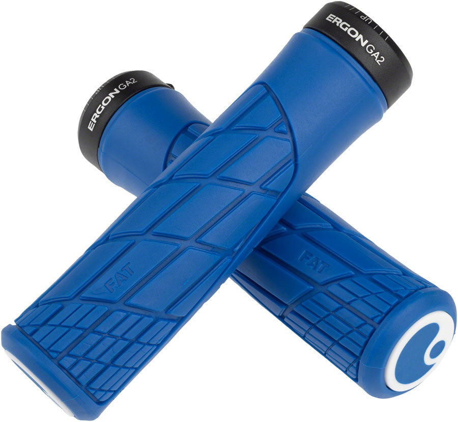 Ergon GA2 Fat Grips - Midsummer Blue, Lock-On – Velo Mine