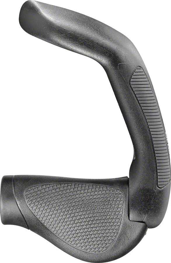 Ergon GP5 Grips - Black/Gray, Lock-On, Gripshift, Large