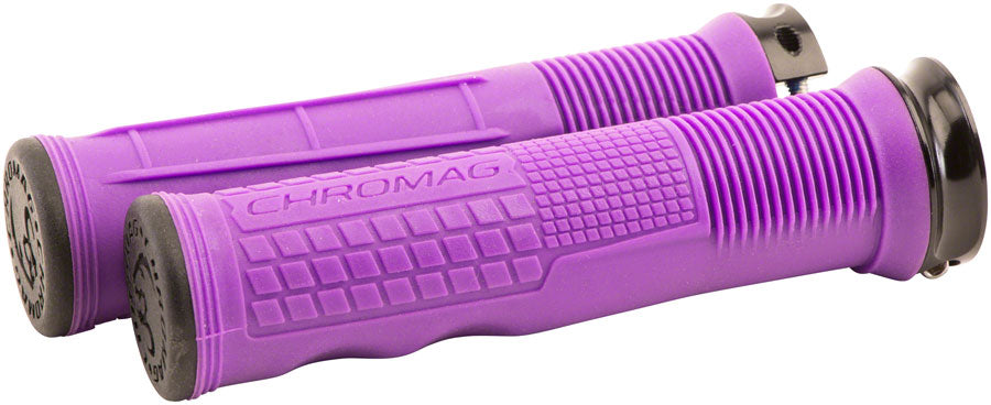 Chromag Format Grips - Purple, Lock-On