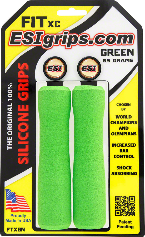 ESI FIT XC Grips Handlebar Grips Rubber Green