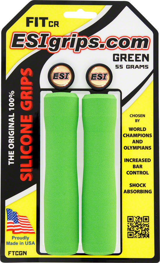 ESI FIT CR - Green Handlebar Grips Rubber Green