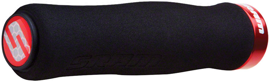 SRAM Foam Contour Grips - Black/Red, Lock-On