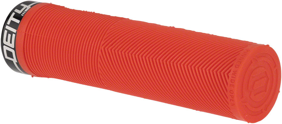 Deity Components DEITY Knuckleduster - Red Lock-On Handlebar Grips Black