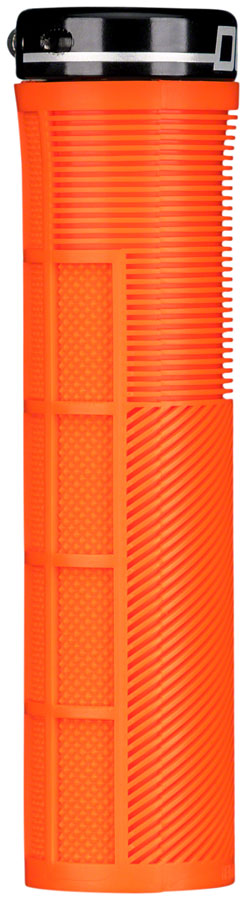Deity Components DEITY Knuckleduster - Orange Lock-On Handlebar Grips Black