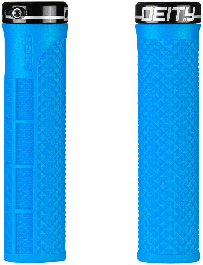 DEITY Lockjaw Grips - Blue, Lock-On