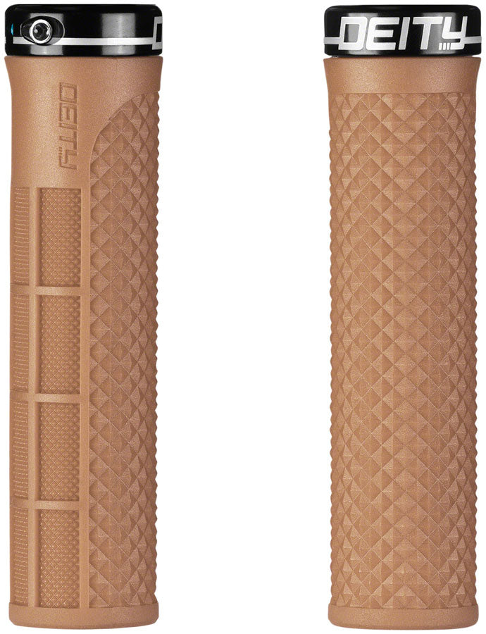 Deity Components DEITY Lockjaw - Gum Lock-On Handlebar Grips Black