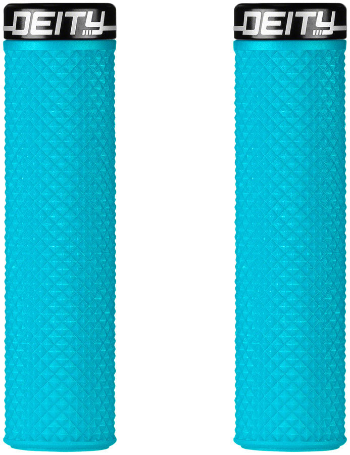 Deity Components DEITY Supracush - Turquoise Lock-On Handlebar Grips Rubber Blue