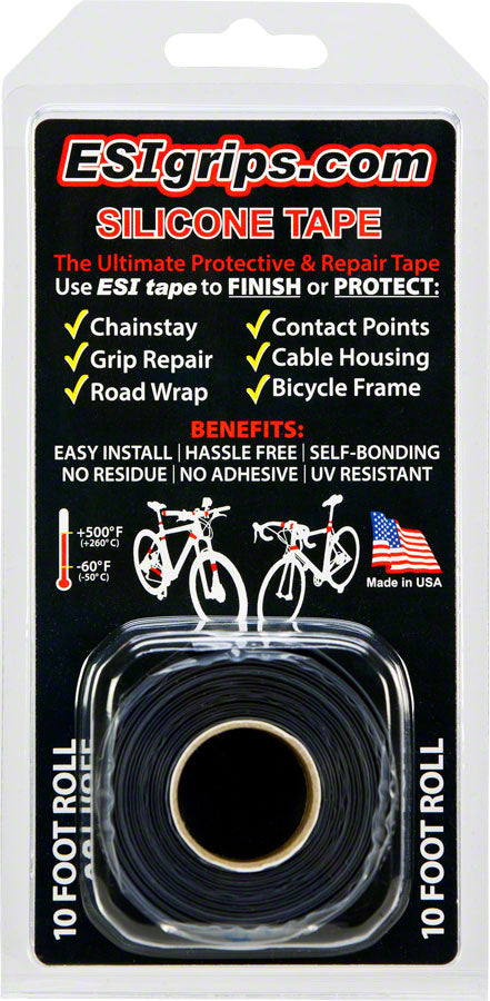 ESI Silicone Bar Tape Handlebar Tape Rubber Black