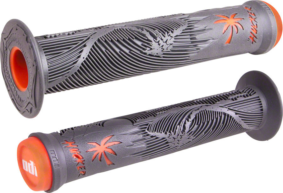 ODI Hucker Grips - Graphite/Orange, Flange
