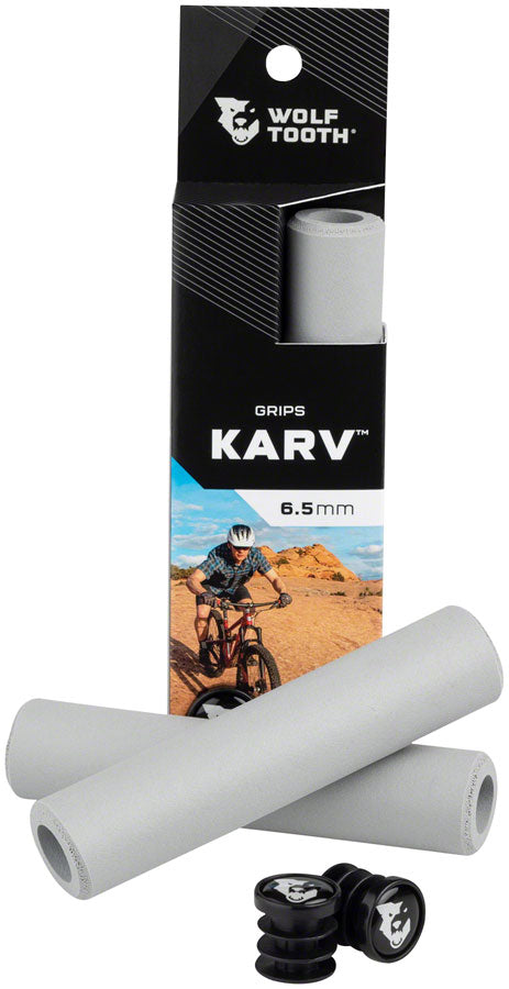 Wolf Tooth Karv Grips Handlebar Grips Rubber Gray