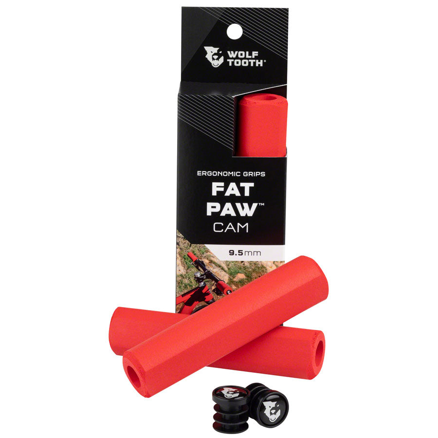 Wolf Tooth Fat Paw Cam Grips Handlebar Grips Red