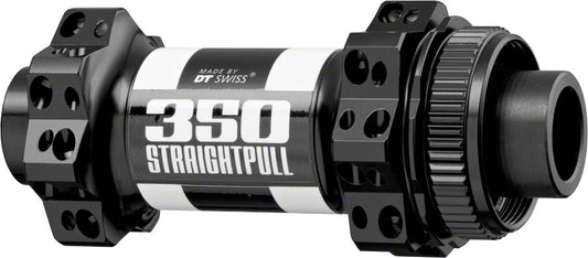 DT Swiss 350 Front Hub - 12 x 100mm, Center-Lock, Black, 24h, Straight Pull