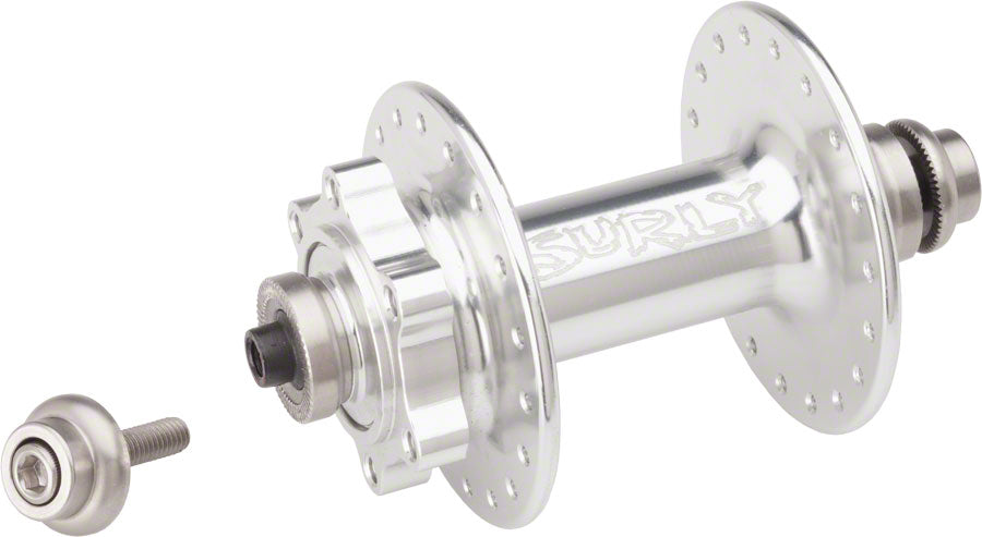 Surly Ultra New Disc Front Hub - QR x 100mm, 6-Bolt, Silver, 36h