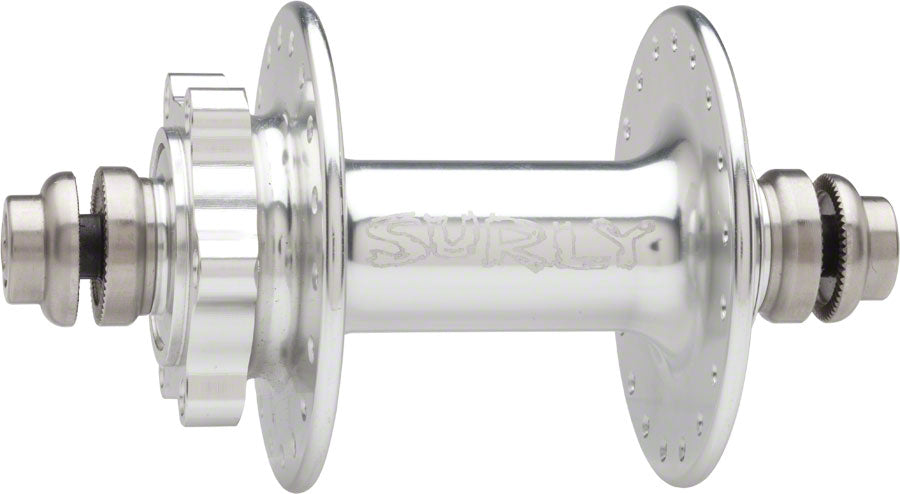 Surly Ultra New Disc Front Hub - QR x 100mm, 6-Bolt, Silver, 36h