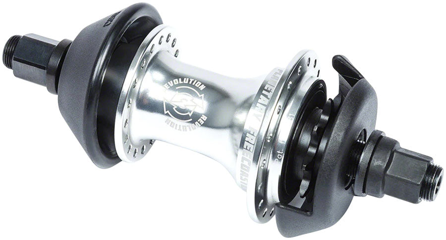 BSD Revolution Rear BMX Hub - 36H, Polished, Includes Hub Guards, LHD