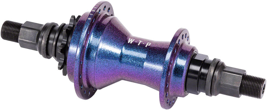 We The People Hybrid Rear Hub - Freecoaster/cassette, 14mm, 36H, 9T, Left Side Drive Galactic Purple