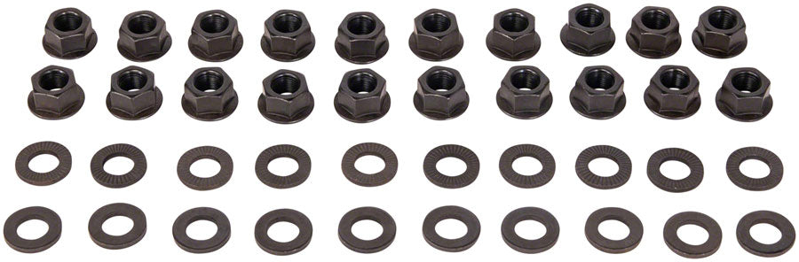 Salt EX Axle Nut - 3/8", 17mm, Black, Pack of 10 Pairs