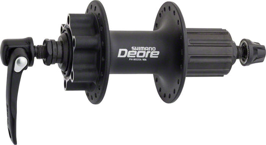 Shimano Deore FH-M525A Rear Hub - QR x 135mm, 6-Bolt, HG10, Black, 36H