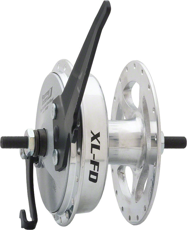 Sturmey-Archer XL-FD Front Hub - 9 x 1 x 100mm, Drum Brake, Silver, 36h