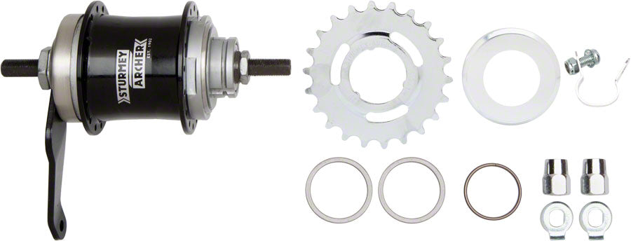 Sturmey-Archer S2C Kick-Shift Hub Kit 32h 116mm Black