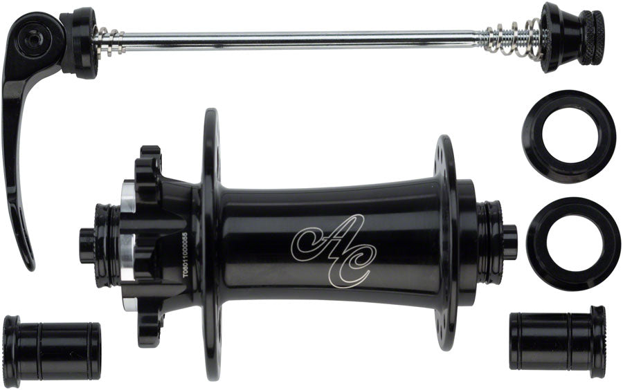 All-City Go-Devil Front Hub - 15/12/QR x 100mm, 6-Bolt, Black, 28h