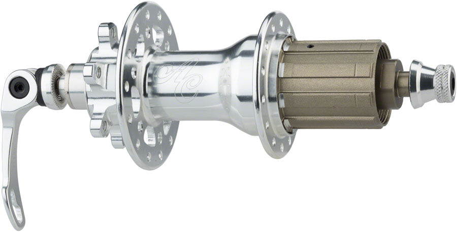 All-City Go-Devil Rear Hub - QR x 135mm/12 x 142mm, 6-Bolt, HG 11 Road, Silver, 28H